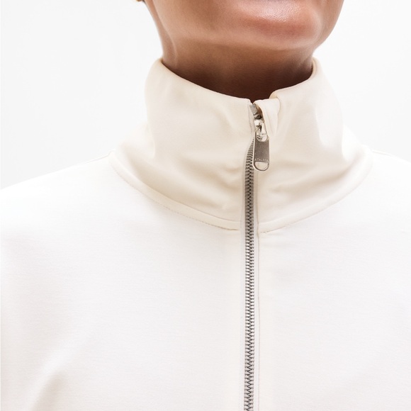 NWOT Athleta Seaside Quarter Zip White | Women’s Size XL - Picture 3 of 10